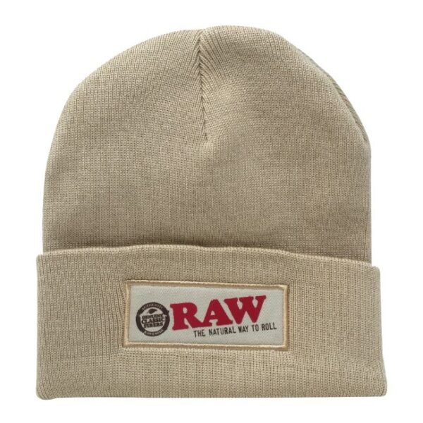 RAW BEANIE HAT TAN