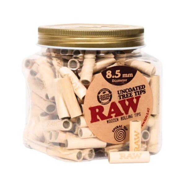 RAW UNCOATED TREE TIPS (8.5MM X 30MM) DIAMETER 200CT JAR