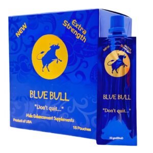 BLUE BULL EXTRA STRENGHT ''DONT QUIT'' MALE ENHANCEMENT SUPPLEMENT HONEY 15 TUBES PER BOX
