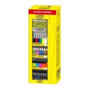 CLIPPER LIGHTERS 4-TIER MIXED DISPLAY 168CT/ DISPLAY