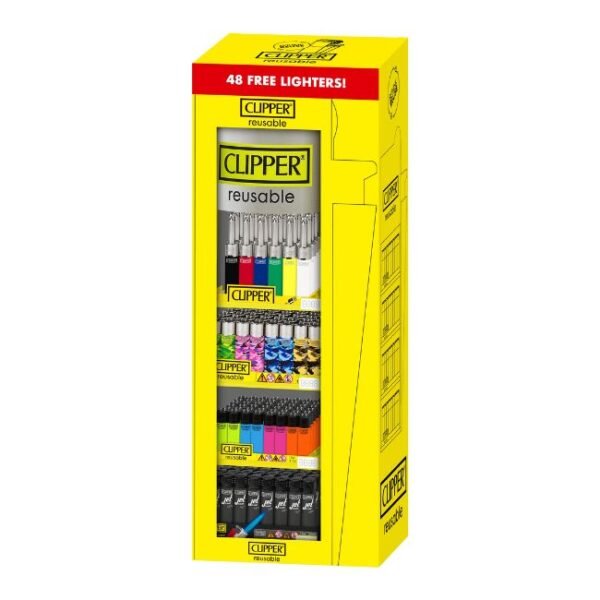 CLIPPER LIGHTERS 4-TIER MIXED DISPLAY 168CT/ DISPLAY