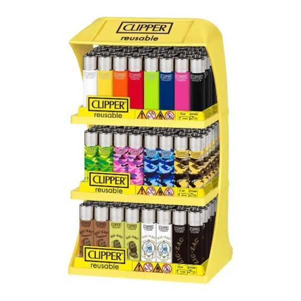 CLIPPER CLASSIC 3 TIER LIGHTER DISPLAY 144CT