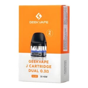 GEEKVAPE J CARTRIDGE DUAL 0.3 5ML EPMTY REPLACEMENT POD 2PK/ BOX