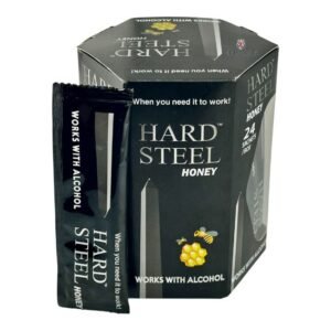 HARD STEEL WORKS WITH ALCOHOL SEXUAL ENHANCEMENT HONEY FOR MEN 24 SACHETS PER BOX
