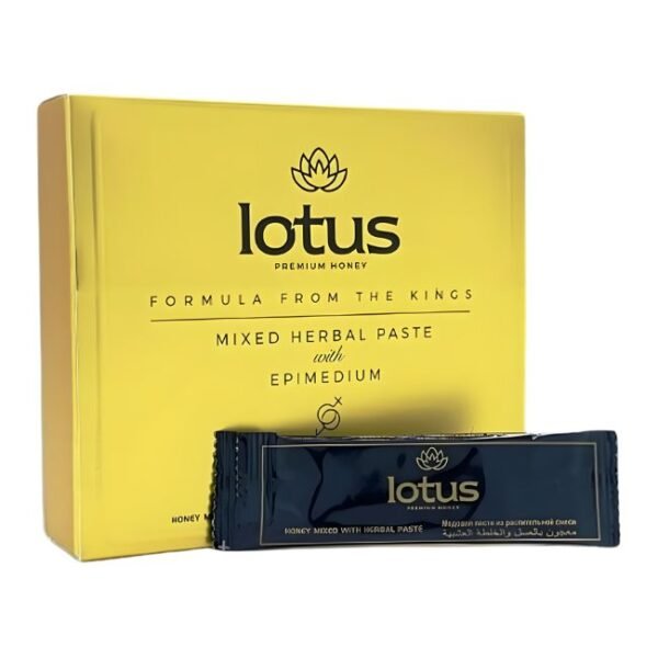 LOTUS PREMIUM HONEY FORMULA FROM THE KINGS MIXED HERBAL PASTE WITH EPIMEDIUM 12 SACHETS PER BOX