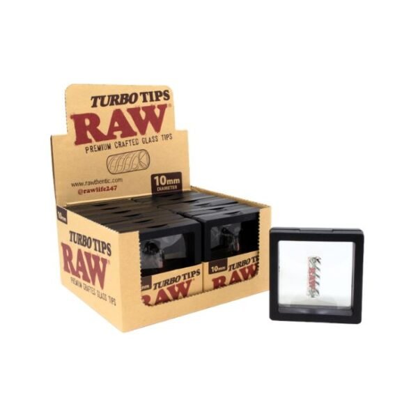 RAW TURBO TIPS PREMIUM CRAFTED GLASS TIPS 12CT/ BOX
