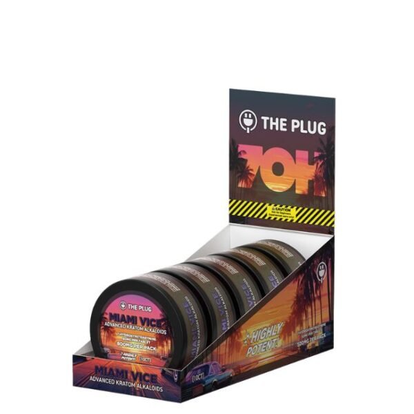 THE PLUG 7OH-HYDROXY ADVANCED KRATOM ALKALOID 80MG PER TABLET 10CT TIN 5PK/ BOX