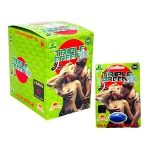 TRIPLE GREEN 9X MALE ENHANCEMENT PILLS 24CT/ BOX