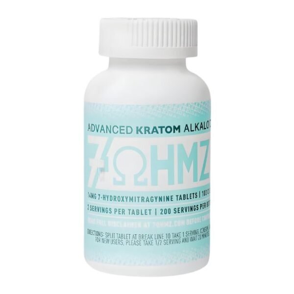 7 OHMZ HYDROXY  ADVANCED KRATOM ALKALOID 14MG PER CAPSULE 100CT/ JAR