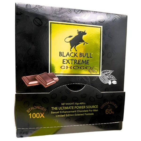BLACK BULL EXTREME CHOCO SEXUAL ENHANCEMENT CHOCOLATE FOR MEN 48CT/ BOX