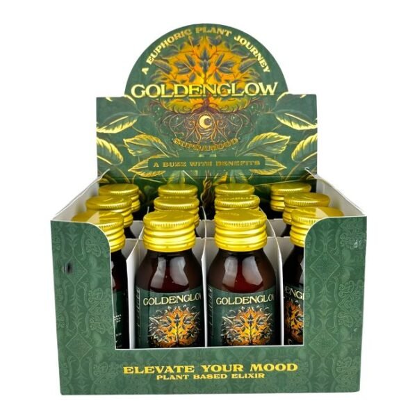 GOLDENGLOW BY SUPRAMOOD KAVA & KRATOM PLANT BASED ELIXIR (2FL.OZ) SHOT 12CT/ BOX