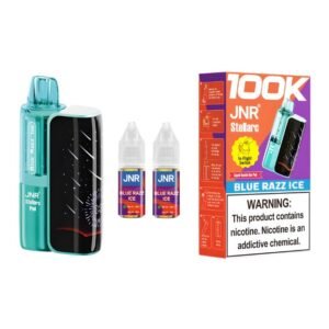 JNR STELLARC 5% DISPOSABLE KIT (150ML) 100K PUFFS 5CT/ BOX (2 BOTTLES OF E-LIQ INCLUDED)