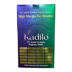 KADILO 19''JUMBO PREMIUM FRAGRANCE INCENSE STICKS 30PK 24CT/ DISPLAY