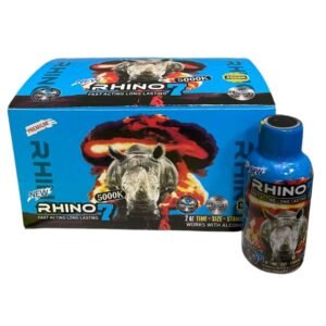 RHINO 7 5000K FAST ACTING LONG LASTING TIME+SIZE+STAMINA (2OZ) SHOT 12CT/ BOX