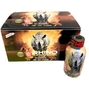 RHINO PLATINUM 5000K NO HEADACHE TIME+SIZE+STAMINA (2OZ) SHOT 12CT/ BOX