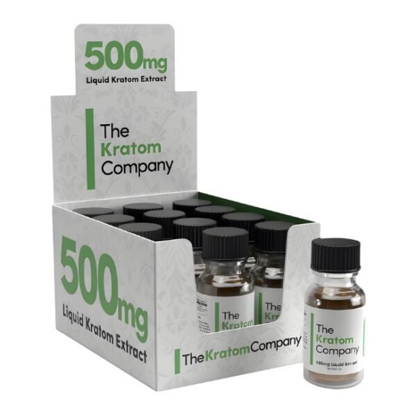 THE KRATOM COMPANY 500MG (2OZ) LIQUID EXTRACT SHOT 12CT/ BOX