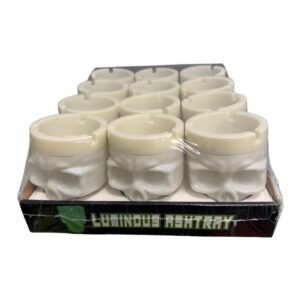 BUTT BUCKET LUMINOUS SKULL DESIGN ASHTRAY 12CT/ DISPLAY