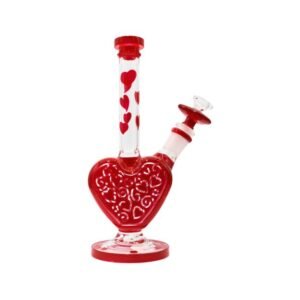 10''PULSAR VICTORIAN VALENTINES DAY GLOW IN THE DARK WATER PIPE