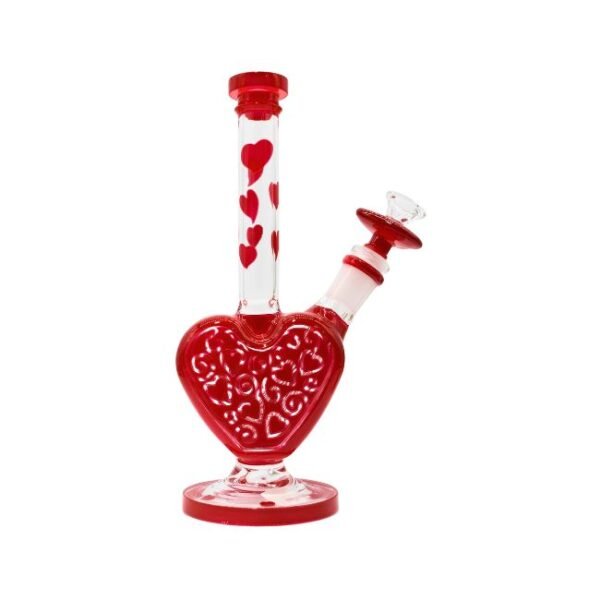 10''PULSAR VICTORIAN VALENTINES DAY GLOW IN THE DARK WATER PIPE