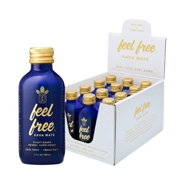FEEL FREE KAVA ROOT+ YERBA MATE BOTANIC TONIC 2OZ 59ML12CT/ BOX