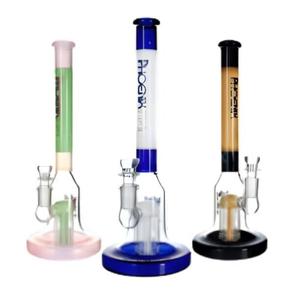 PHOENIXSTAR GLASS 14'' FANCY PERCULATOR WATER PIPE
