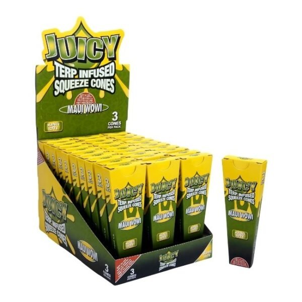 JUICY JAY TERP INFUSED SQUEEZE CONES KING SIZE 3CT/30PK DISPLAY