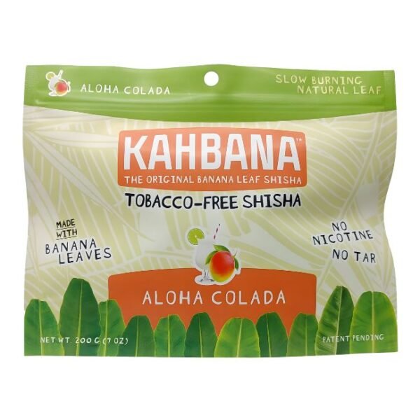 KAHBANA TOBACCO FREE SHISHA 200G MADE WITH BANANA LEAFS NO NICOTINE NO TAR