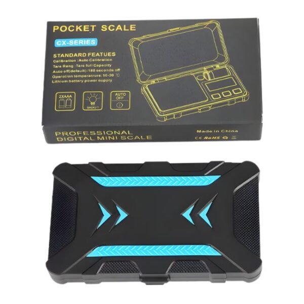 CX SERIES DIGITAL MINI SCALE BLUE WITH AAA BATTERY (200G X 0.1G)