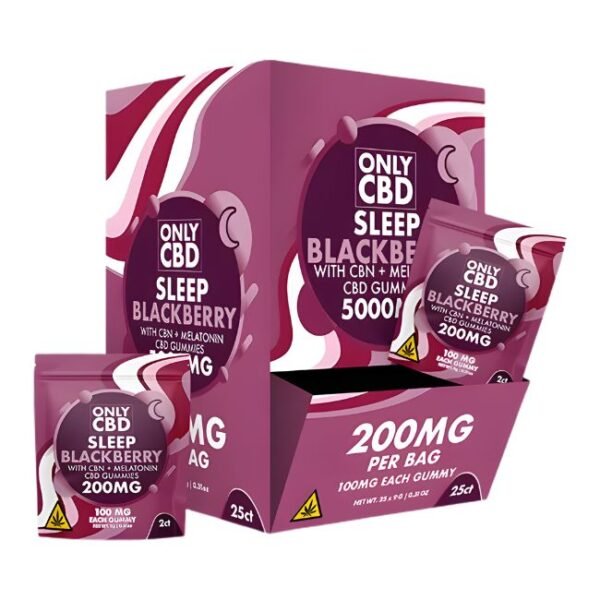 ONLY CBD 5000MG GUMMIES 2PK 25CT DISPLAY