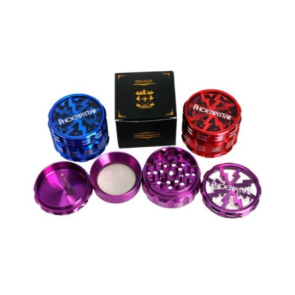 PHOENIXSTAR 4 PART FANCY ALUMINUM GRINDER