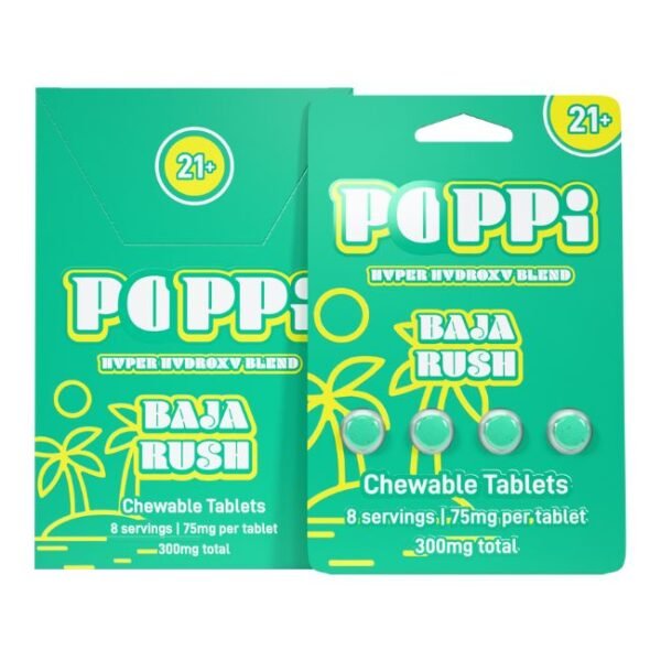 POPPI BY EXODUS HYPER 7-HYDROXY BLEND 75MG PER TABLET 4CT/6PK