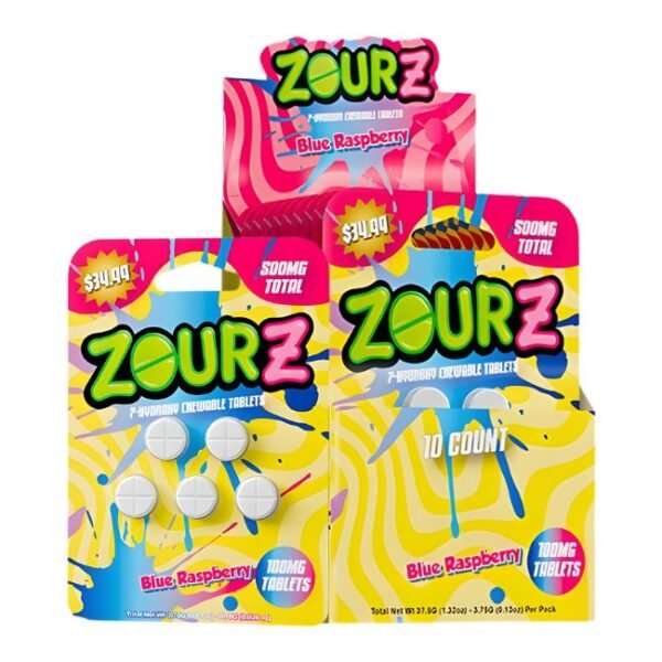 ZOUR STASH ZOURZ 7-HYDROXY 100MG PER TABLET (PRE PRICED $34.99) 5CT/10PK