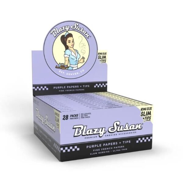 BLAZY SUSAN KING SIZE SLIM + TIPS COMBO PACK PAPER 28CT/ BOX