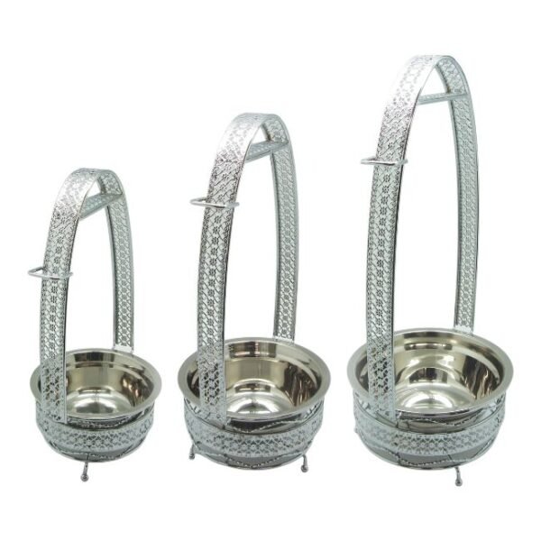 12" , 14" & 16" FANCY 3 SET COAL TRAY WITH HANDLE