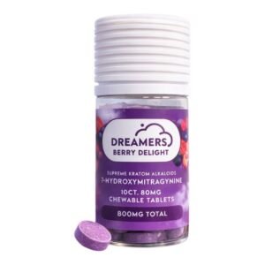 DREAMERS 7-HYDROXY SUPREME KRATOM ALKALOIDS 80MG PER TABLET 10CT/ JAR