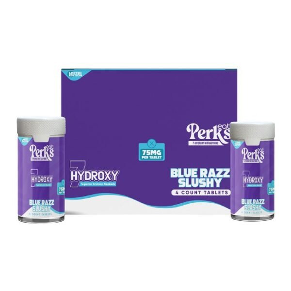 EAT PERKS 7-HYDROXY KRATOM ALKALOID 75MG PER TABLET 4CT/ JAR 12PK BOX