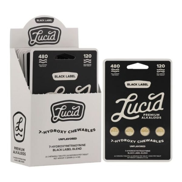 LUCID 7-HYDROXY BLACK LABEL BLEND PREMIUM ALKALOID 120MG PER TABLET 4CT/10PK