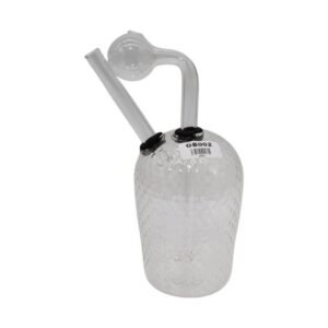 8" FANCY POT DESIGN HEAVY DUTY GLASS TUBE