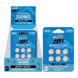 PURE ZEN FULL SPECTRUM EXTRACT MITRAGYNINE 200MG PER TABLET 6CT/10PK