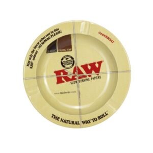 RAW ROUND METAL ASHTRAY