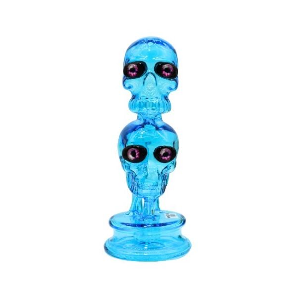 10'' DOUBLE SKULL FANCY WATER PIPE