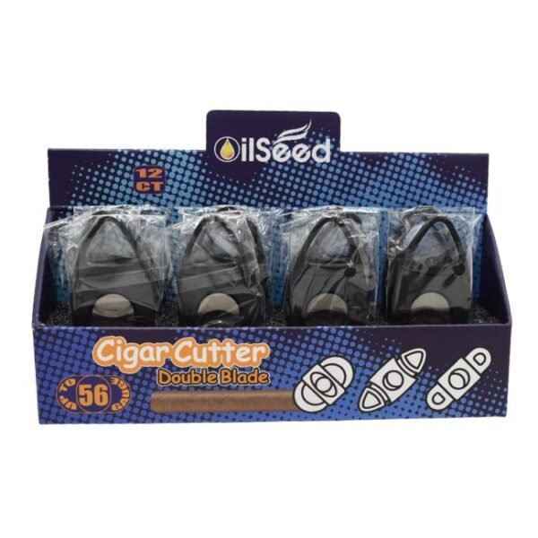 OILSEED FANCY DOUBLE BLADE CIGAR CUTTER 12CT/ DISPLAY