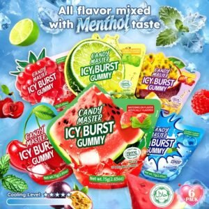 CANDY MASTER ICY BURST HALAL 75GM (2.65OZ) GUMMIES 12CT/ DISPLAY