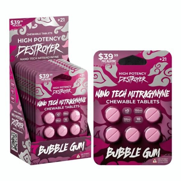 DESTROYER NANO TECHMITRAGYNINE PRE PRICE $39.99 150MG PER TABLET 5CT/10PK (FLORIDA COMPLIANT)