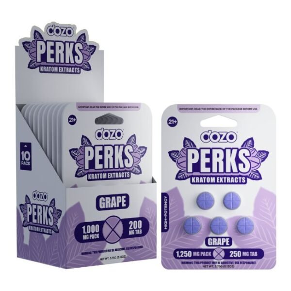 DOZO PERKS KRATOM EXTRACT 250MG PER TABLET 5CT/10PK