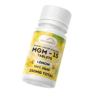 DREAMERS MGM-15 SUPREME KRATOM ALKALOIDS 25MG PER TABLET 10CT/ JAR