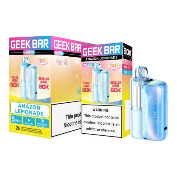 GEEK BAR 5% DISPOSABLE MATE KIT (80ML) 60K PUFFS 5CT/ BOX