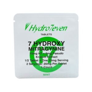 HYDRO7EVEN 7-HYDROXY 15MG H7 + 5MG PSEUDO KRATOM EXTRACT 20MG PER TABLET 1CT/ 30PK