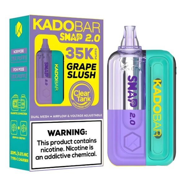 KADO BAR SNAP 2.0 5% DISPOSABLE KIT (100ML) 35K PUFFS 5CT/ BOX