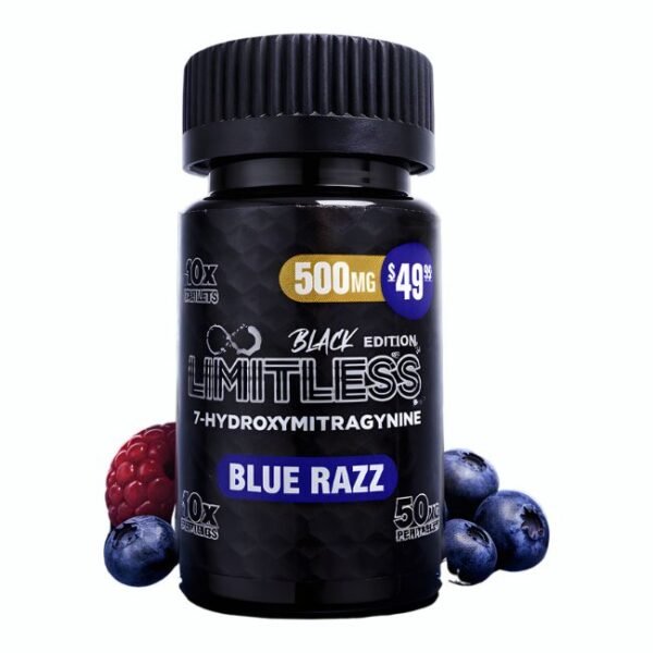 LIMITLESS 7-HYDROXY BLACK EDITION 50MG PER TABLET 10CT/ JAR (PRE PRICED $49.99)